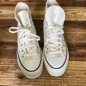Converse Egret/Black/Moonstone Violet Sneakers